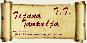 Tijana Tampolja vizit kartica